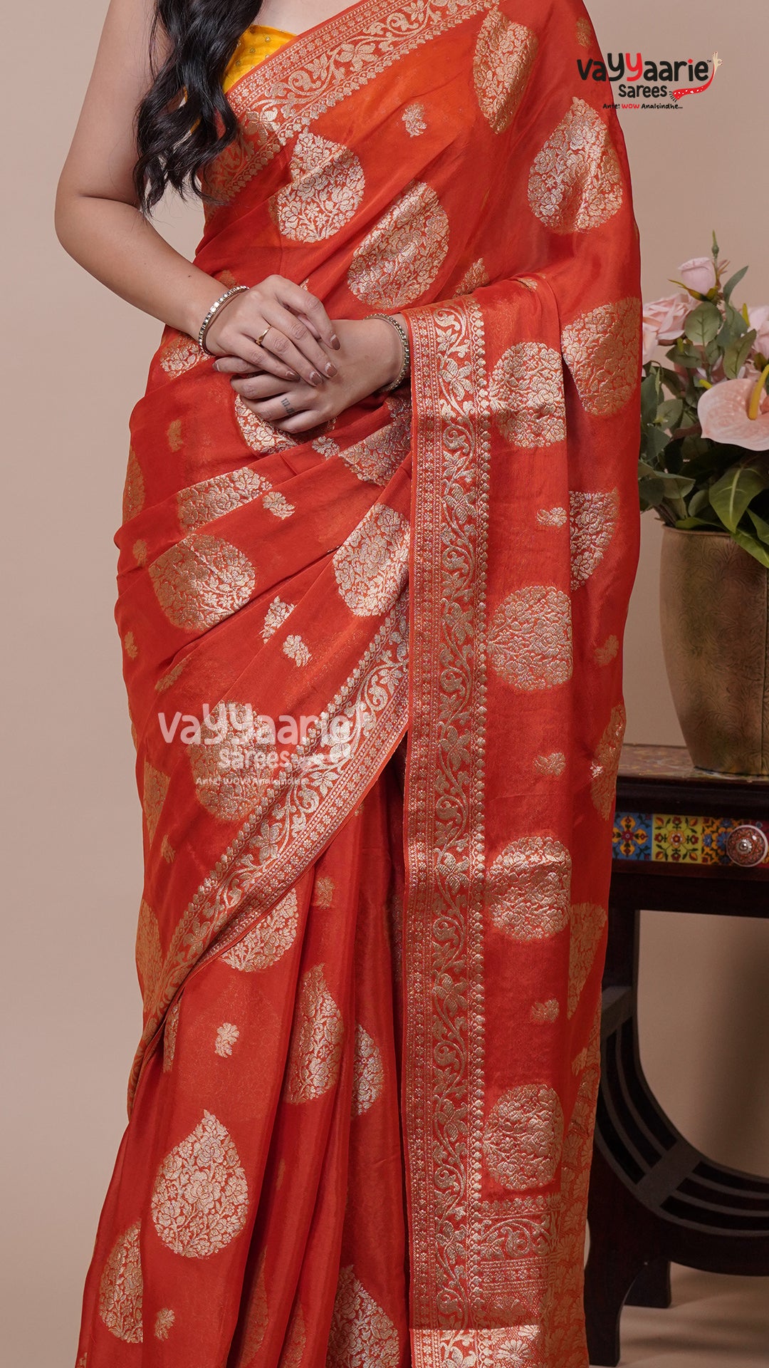 Banaras Mango Fancy Saree for Festivals