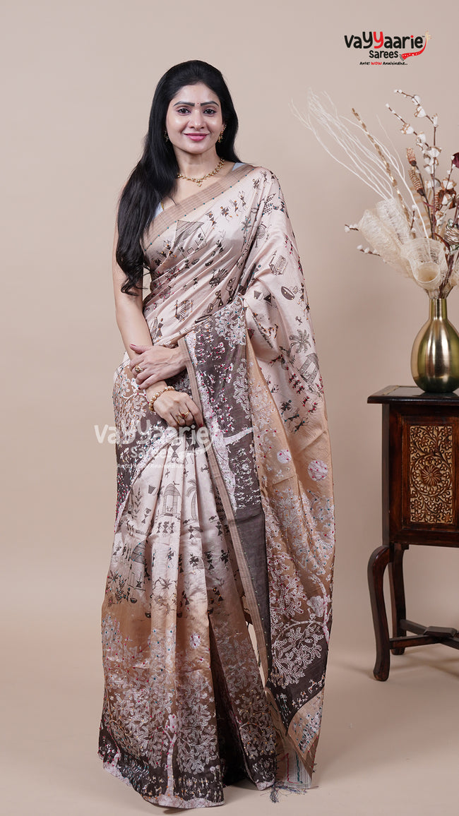 Vibrant Dola Silk Fancy Saree for Women Hover Image